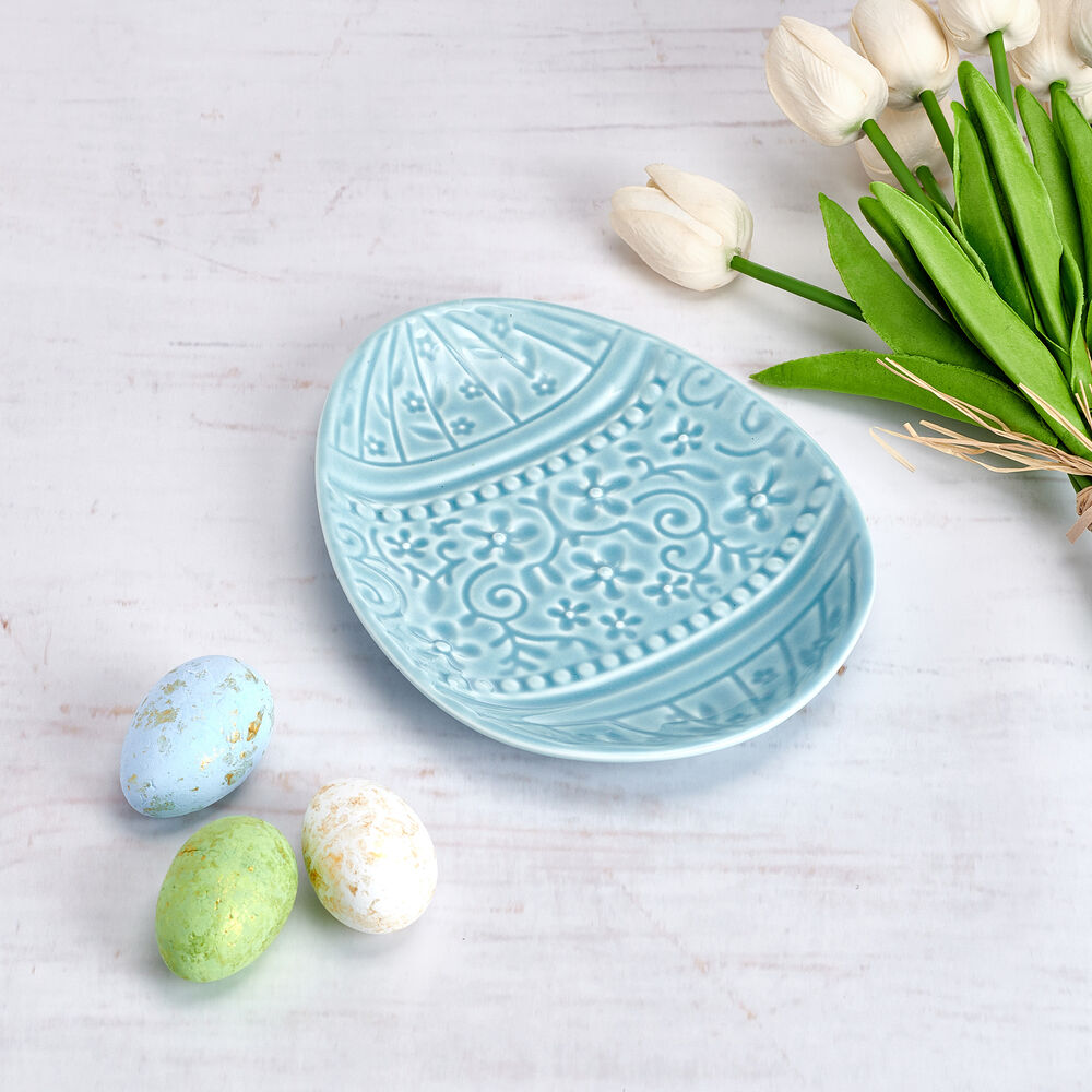 Easter Egg Teal Plate