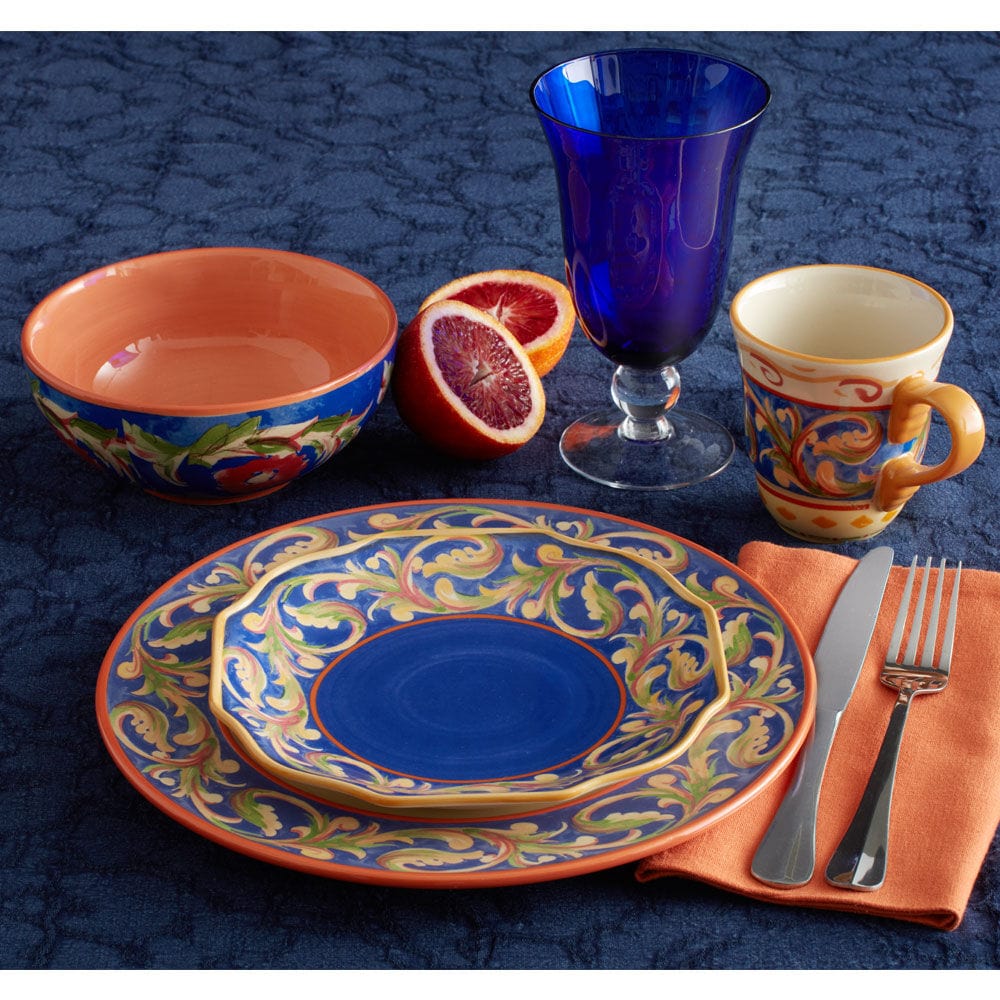 Villa della Luna® Set of 4 Blue Salad Plates