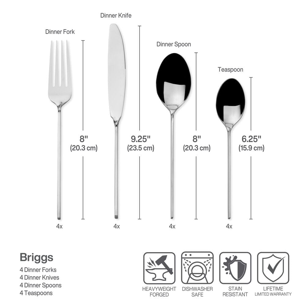 Briggs Forged 20 Piece Flatware Set, Service for 4