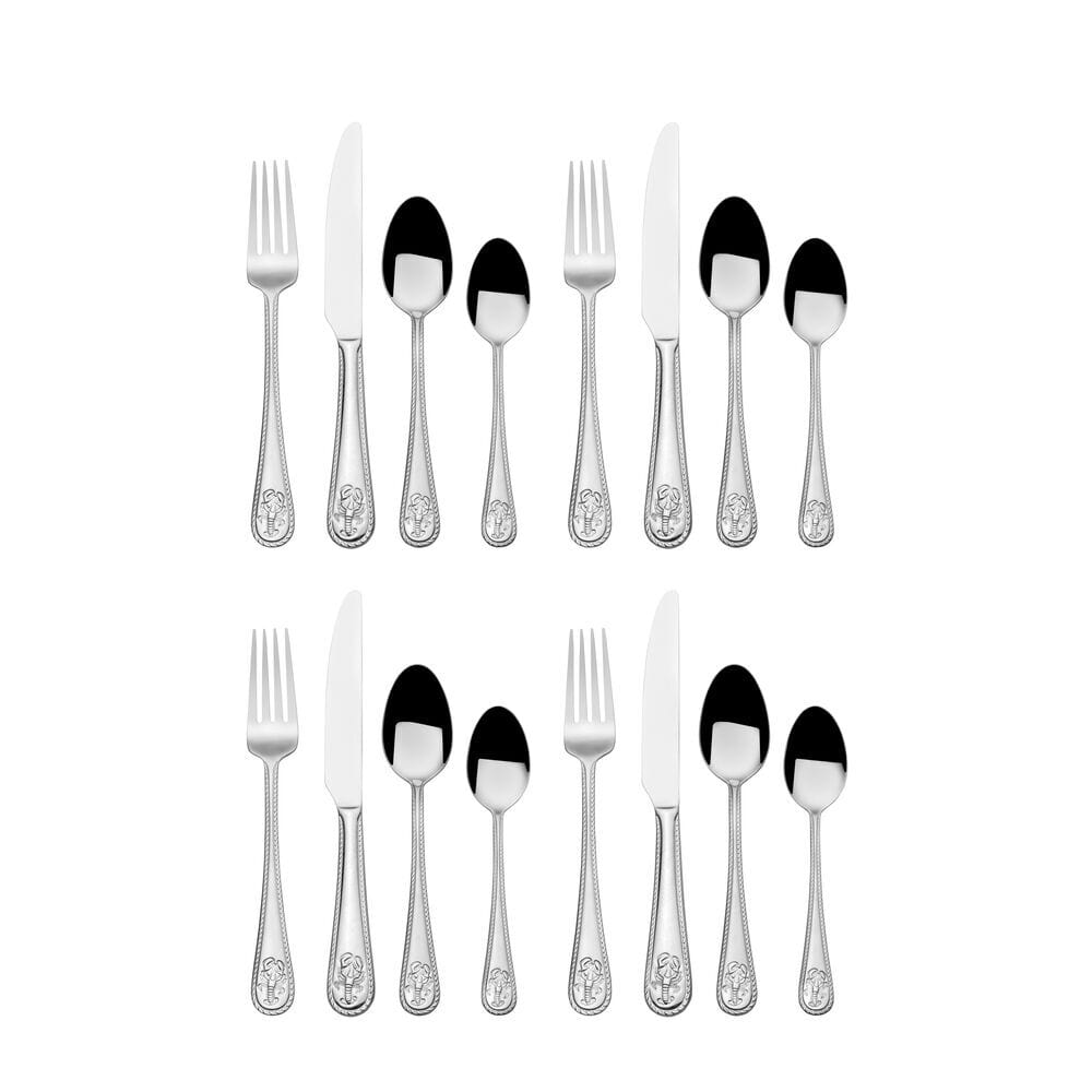 Lobster 16 Piece Flatware Set, Service for 4