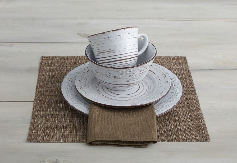 Trellis White Set of 4 Salad Plates