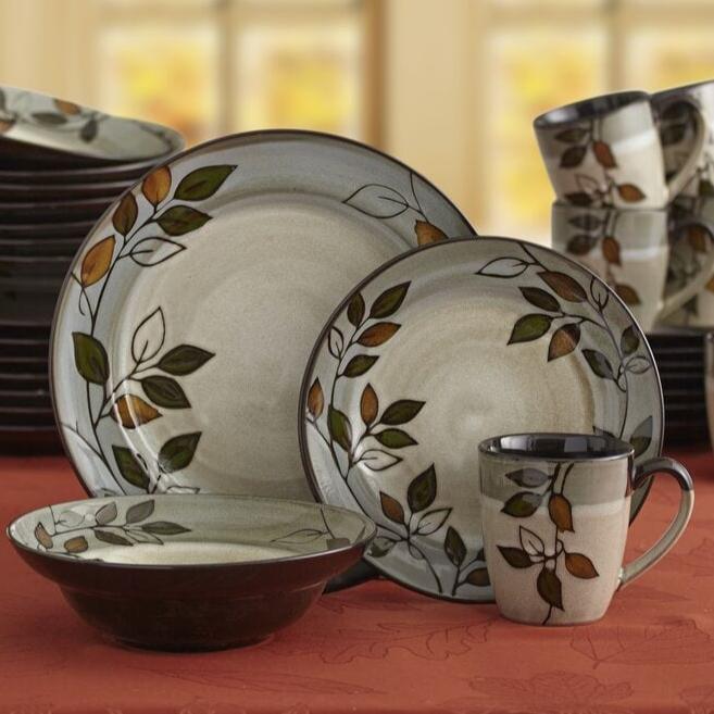 Rustic Leaves Dinnerware Set