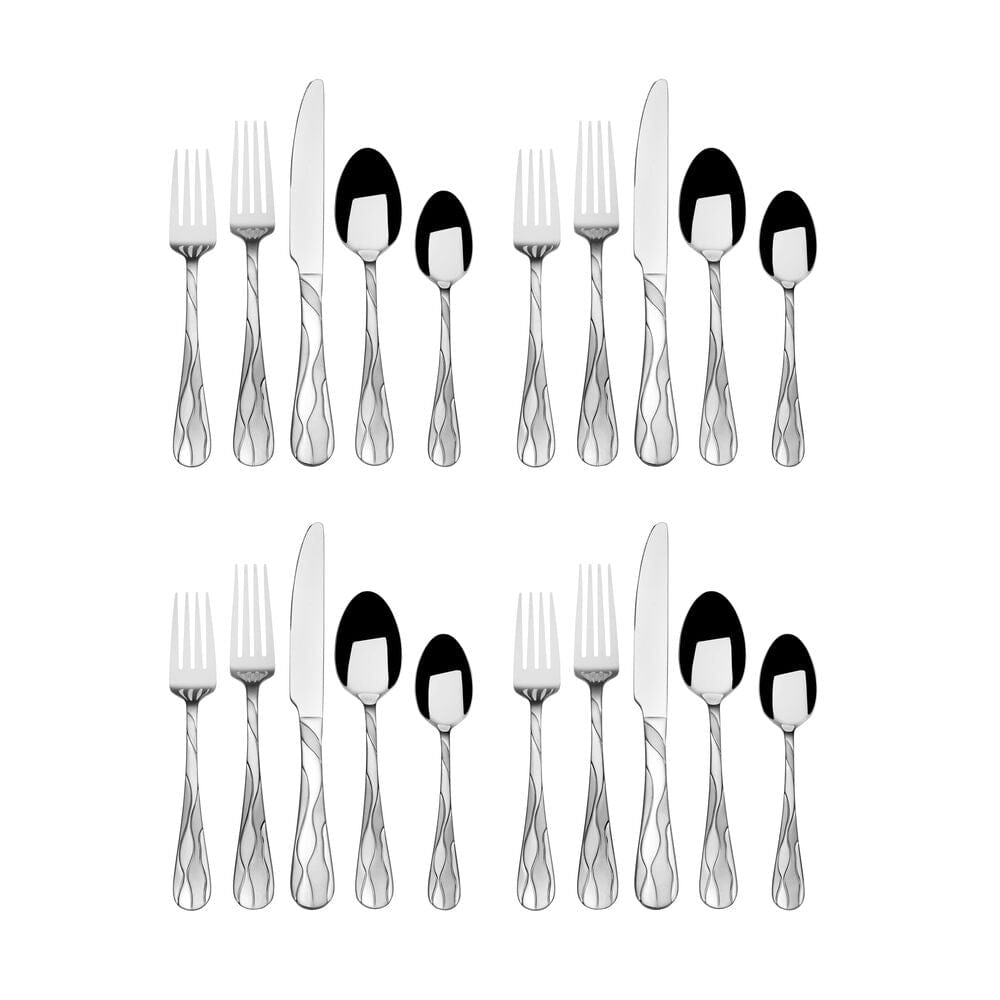 Santorini Frost 20 Piece Flatware Set, Service for 4