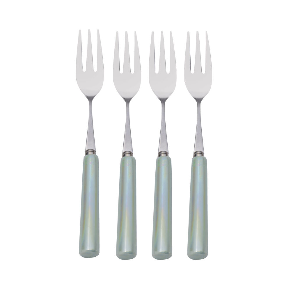 Serenity Ceramic Handle Set of 4 Appetizer Forks