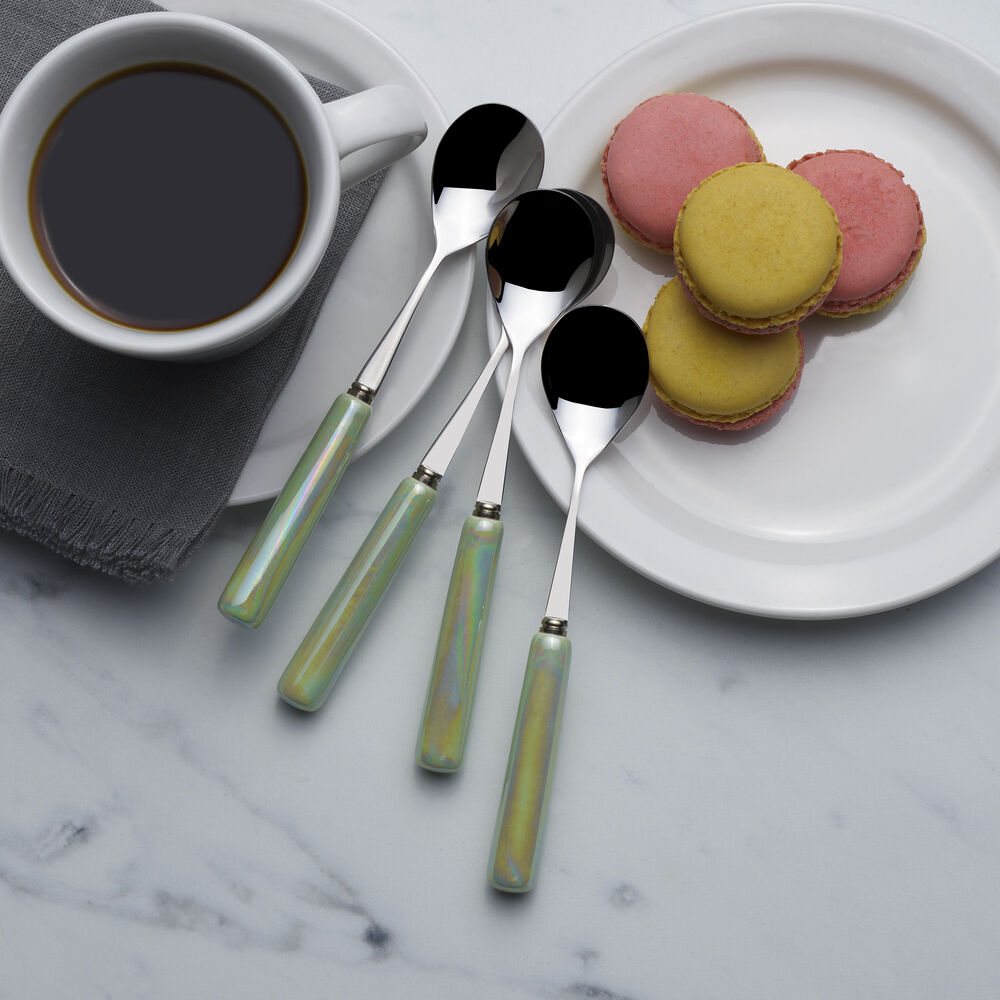 Serenity Ceramic Handle Set of 4 Mini Coffee Spoons