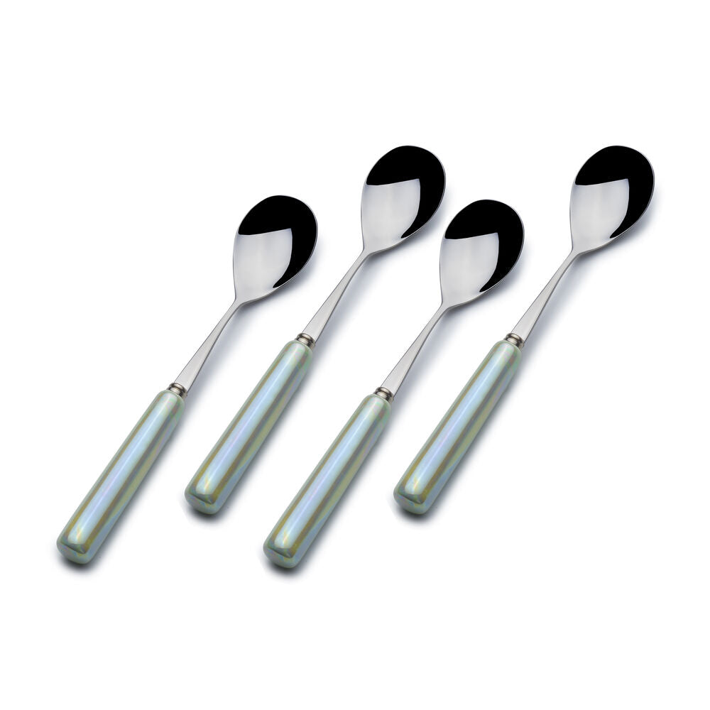 Serenity Ceramic Handle Set of 4 Mini Coffee Spoons