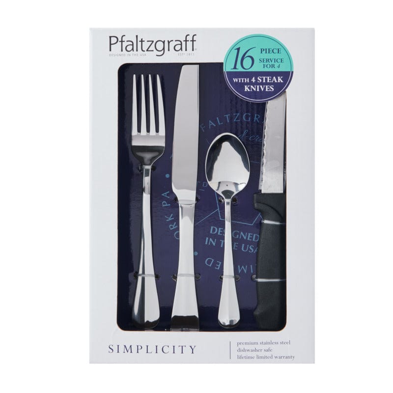 Simplicity 16 Piece Flatware Set, Service for 4