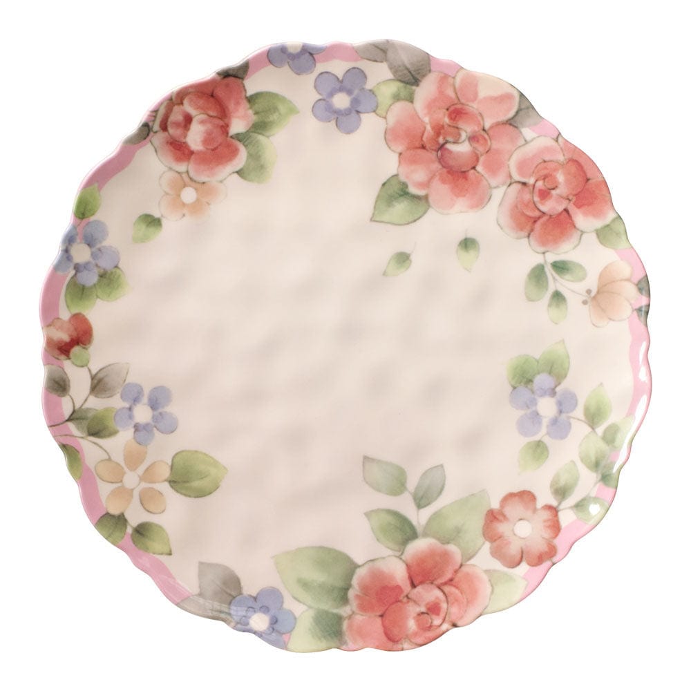 Tea Rose Outdoor Melamine Dinnerware Set