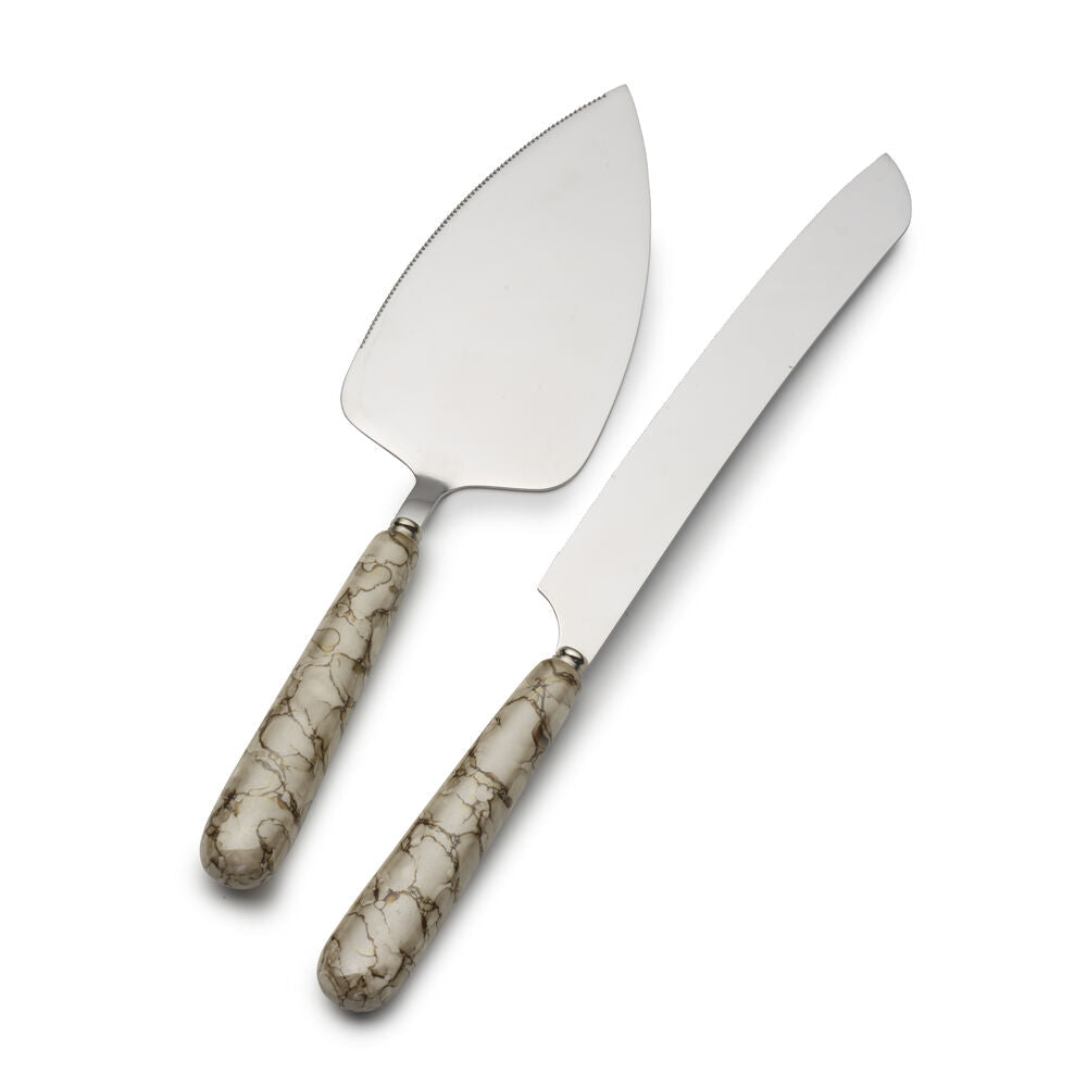 Westwind Ceramic Handle 2 Piece Cake Knife and Server Set