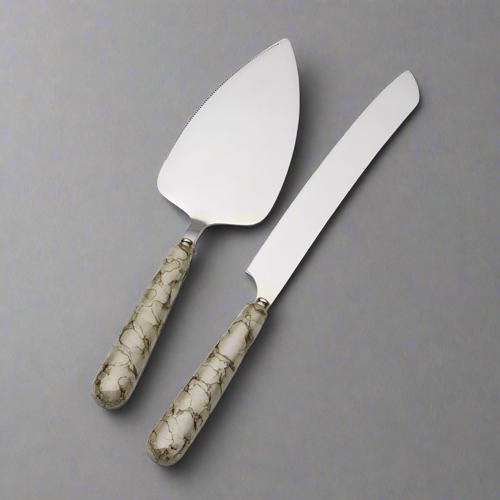 Westwind Ceramic Handle 2 Piece Cake Knife and Server Set