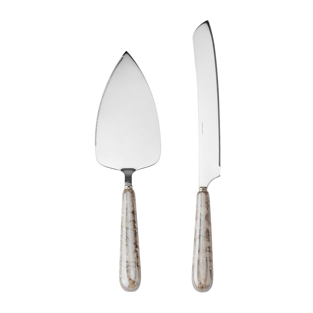 Westwind Ceramic Handle 2 Piece Cake Knife and Server Set