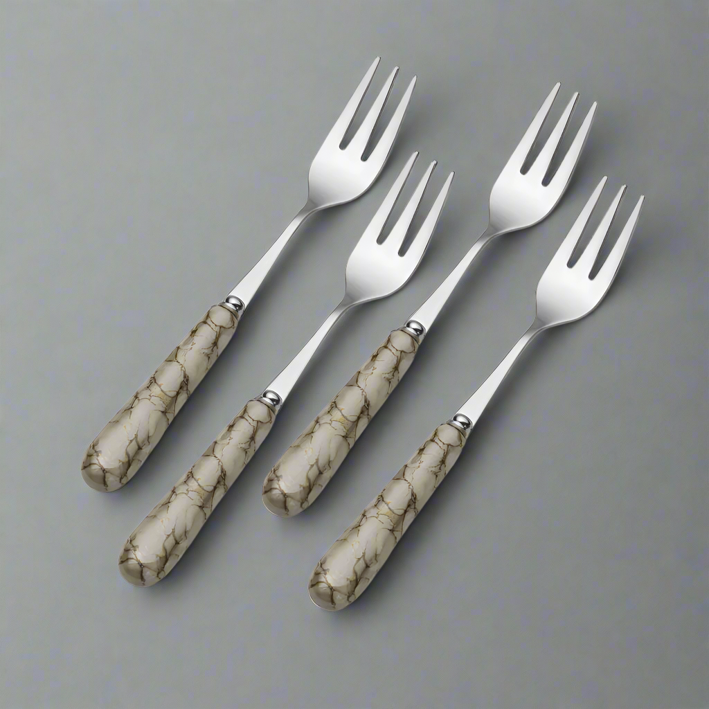 Westwind Ceramic Handle Set of 4 Appetizer Forks