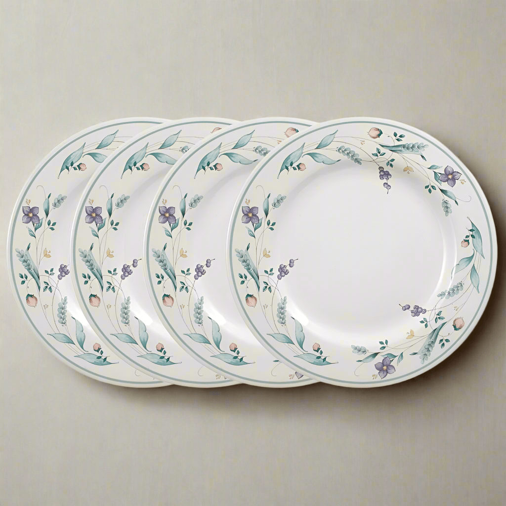 April Set of 4 Dinner Plates