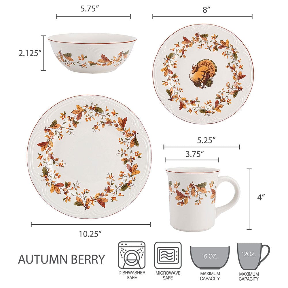 Autumn Berry Dinnerware Set