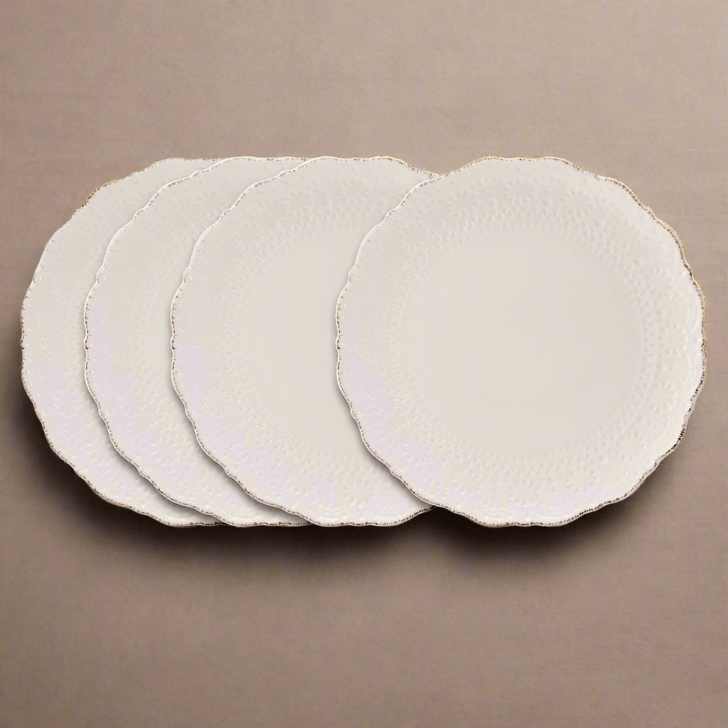 Chateau Cream Set of 4 Dinner Plates