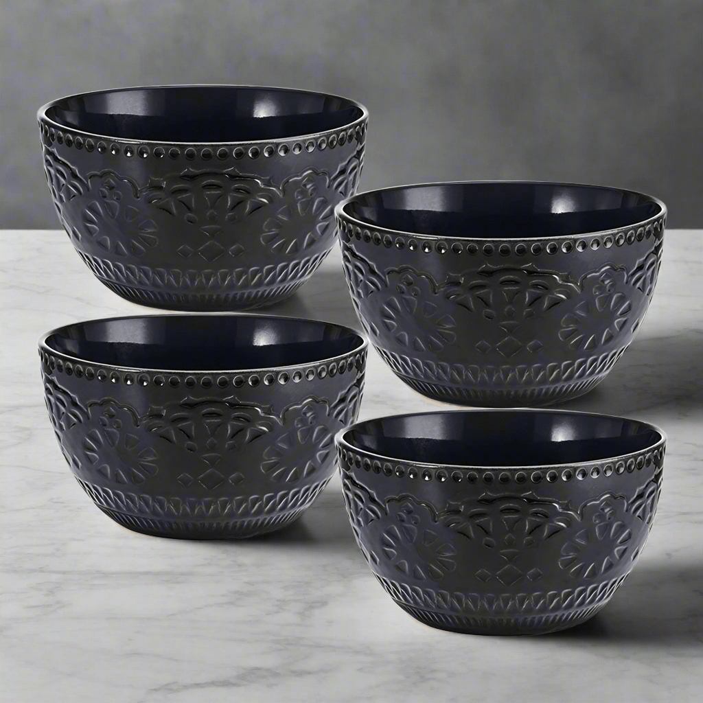 Chateau Midnight Set of 4 Soup Cereal Bowls