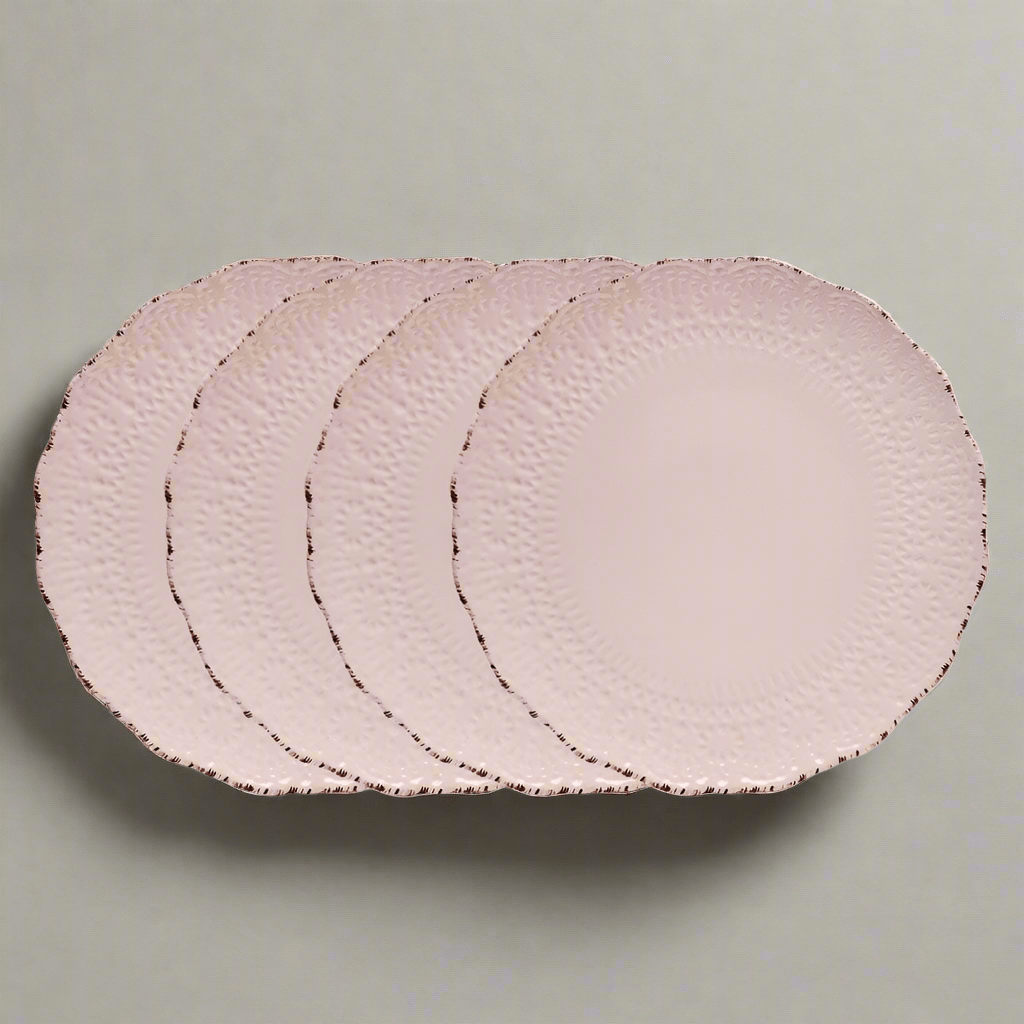 Chateau Pink Set of 4 Dinner Plates