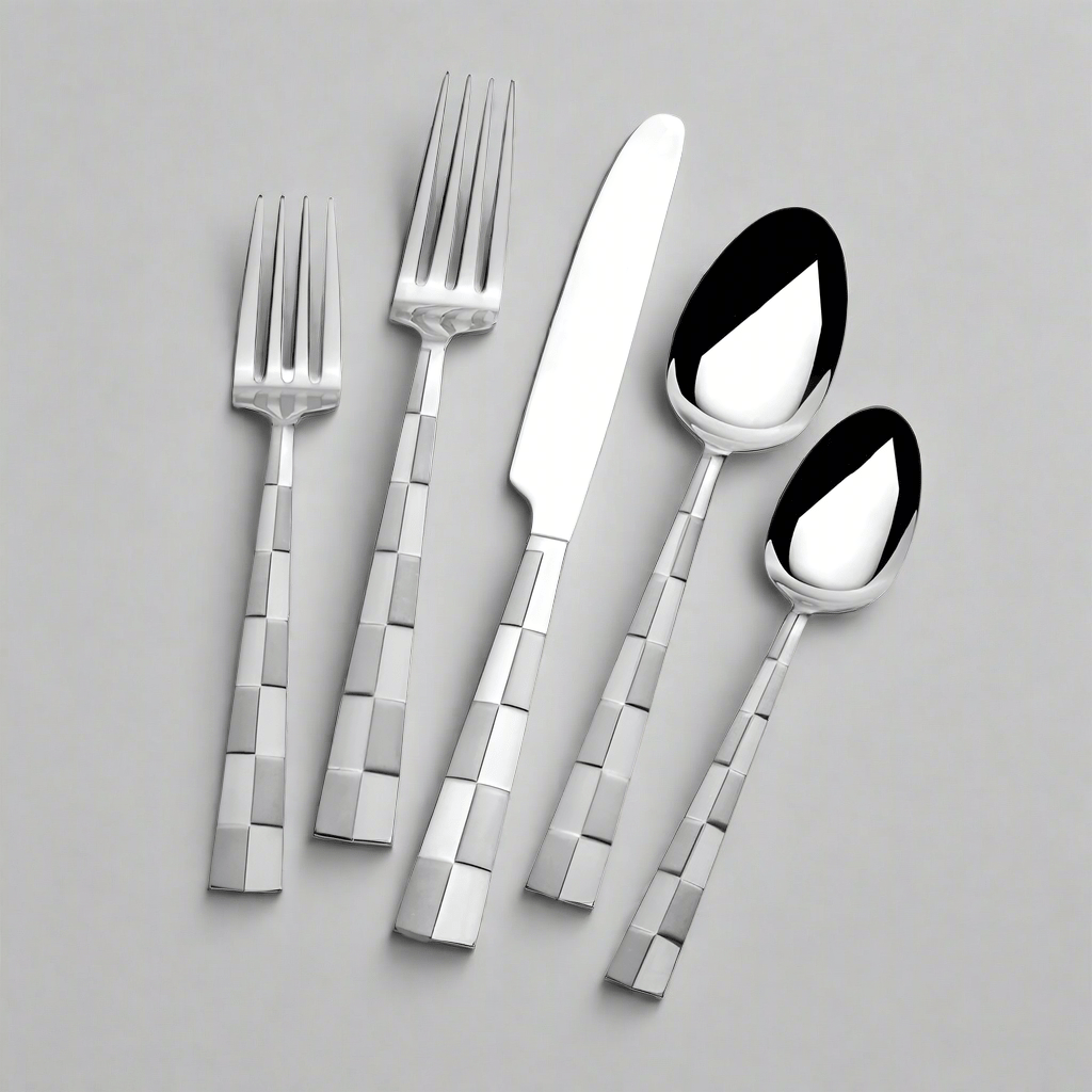 Checkered Frost 20 Piece Flatware Set, Service for 4