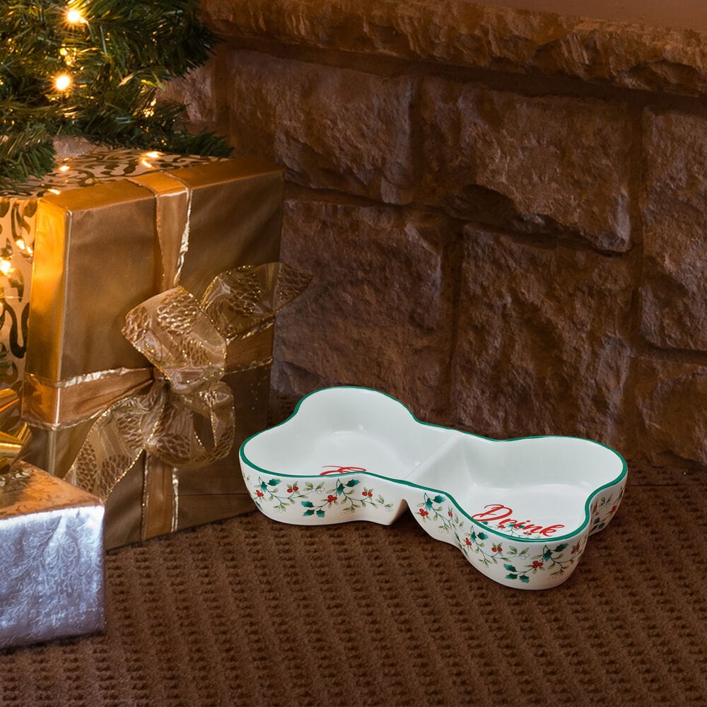 Winterberry® Divided Dog Food Bowl