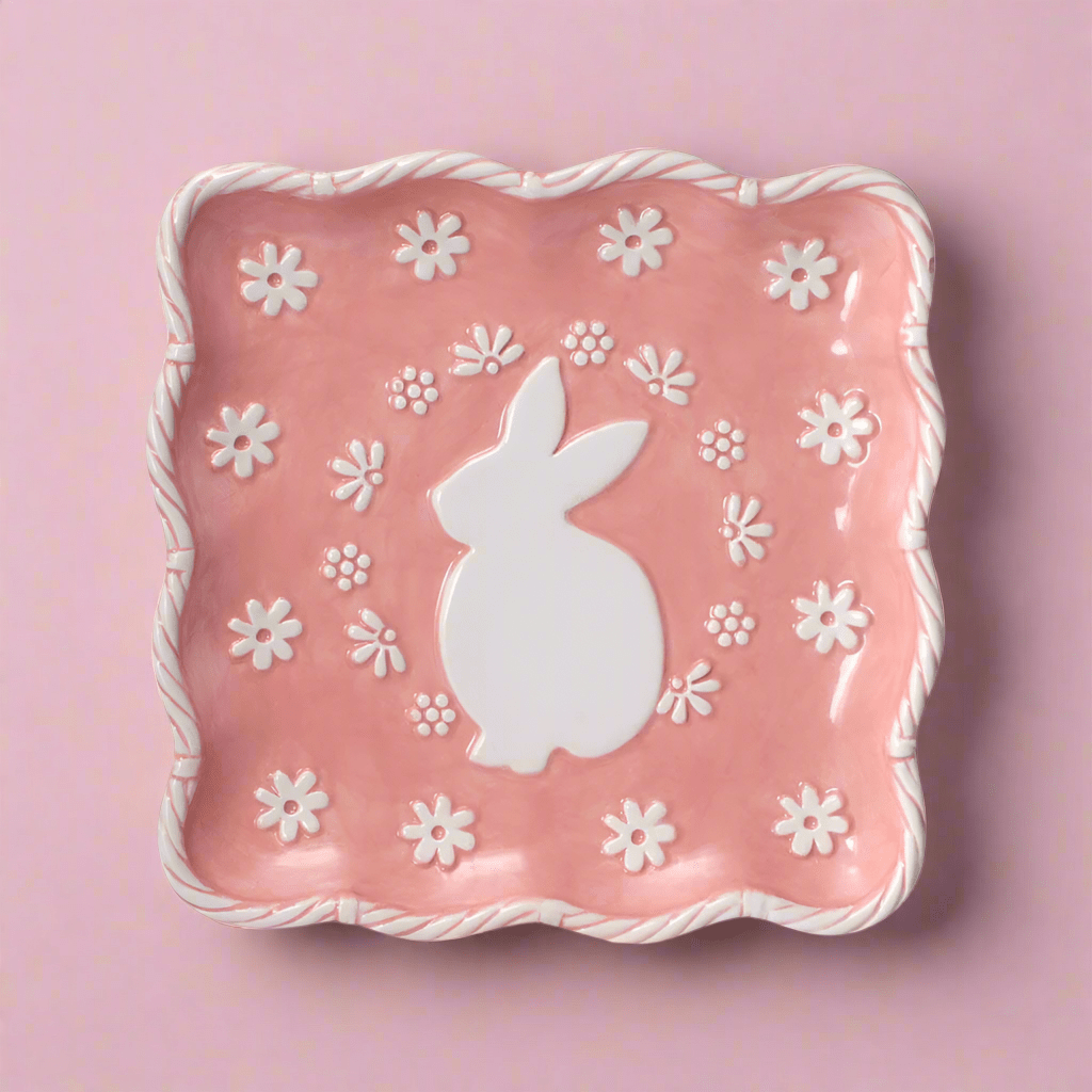 Easter Bunny Square Plate