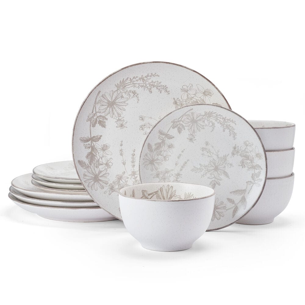 Enchanted Bloom 12 Piece Dinnerware Set, Service for 4