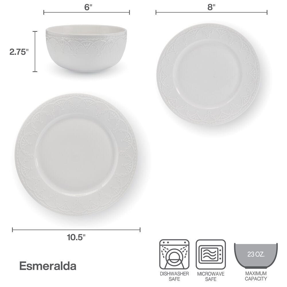 Esmeralda 24 Piece Dinnerware Set, Service for 8