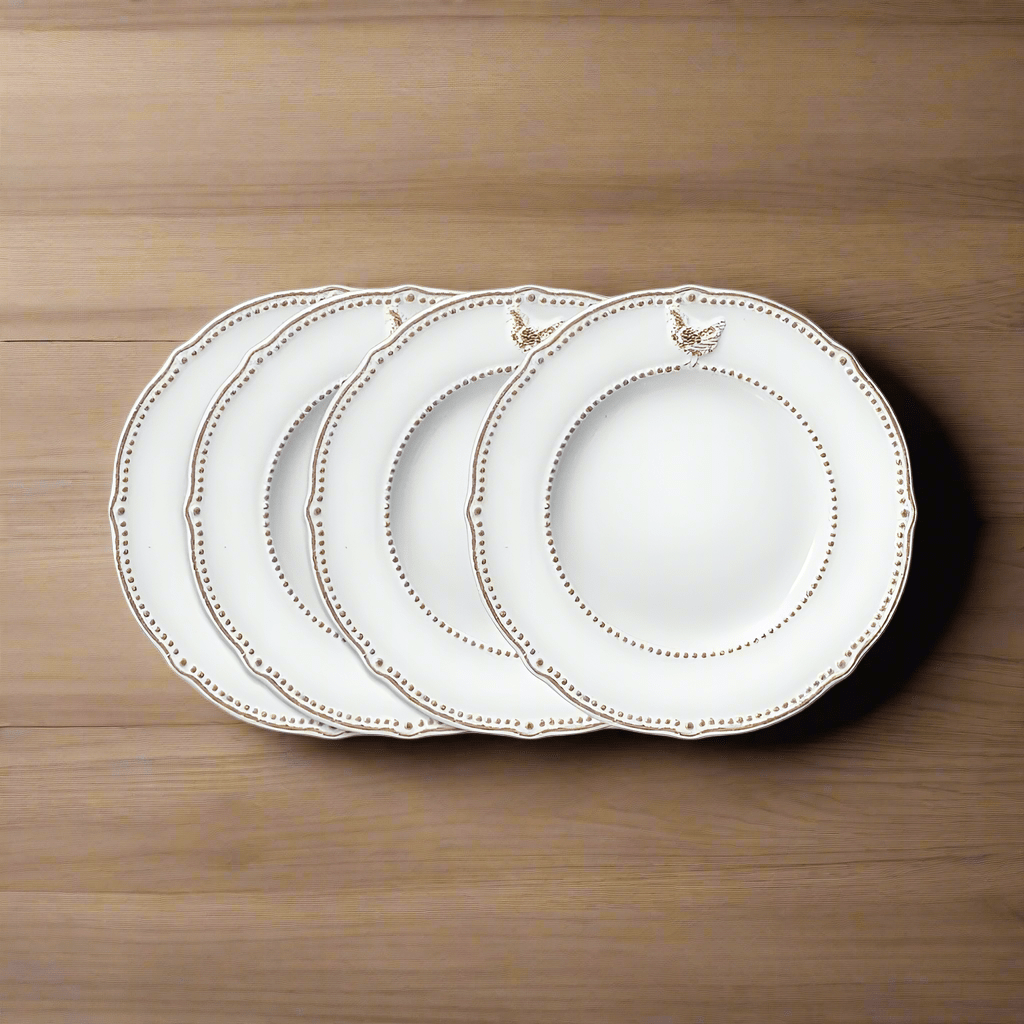 Farmhouse Hen Set of 4 Salad Plates