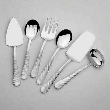 Pfaltzgraff Village store Flatware with 6 piece serving set