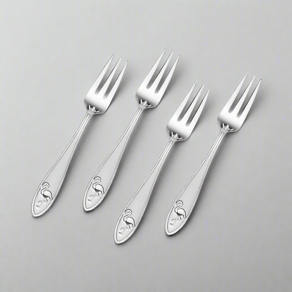 Flamingo Set of 4 Appetizer Forks