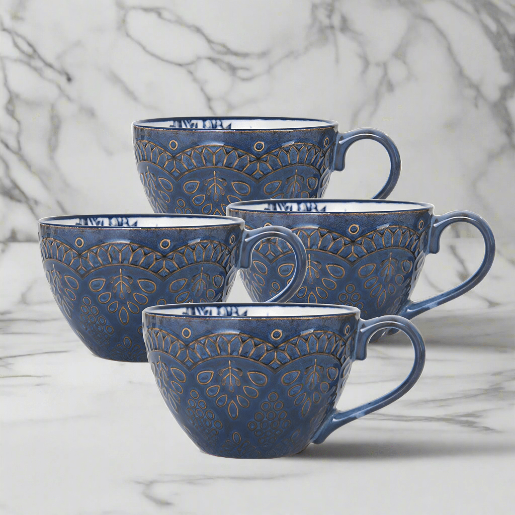 Gabriela Blue Set of 4 Mugs