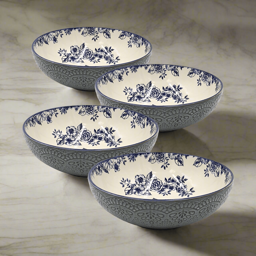 Gabriela Blue Set of 4 Pasta Bowls