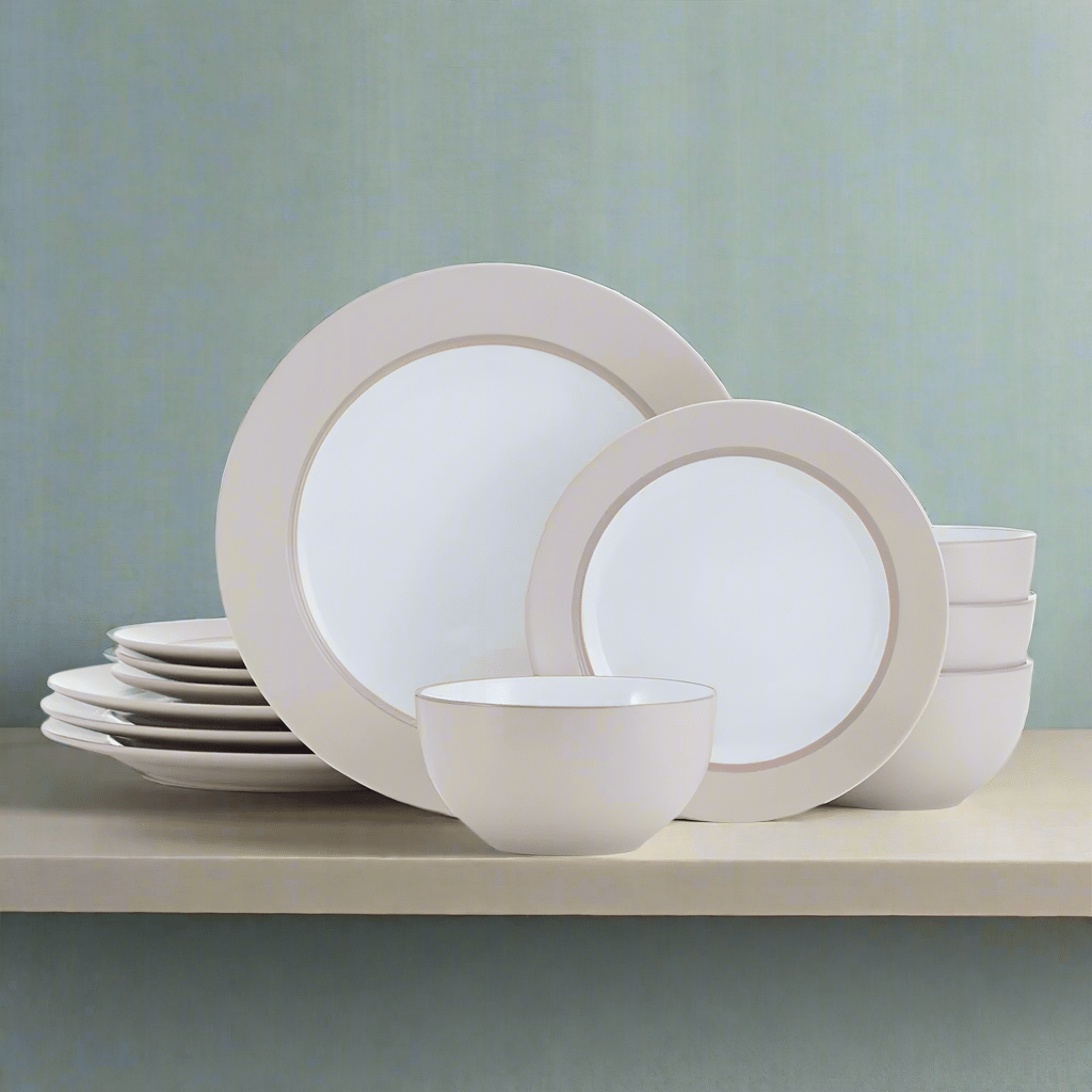 Grayson Taupe 12 Piece Dinnerware Set, Service for 4