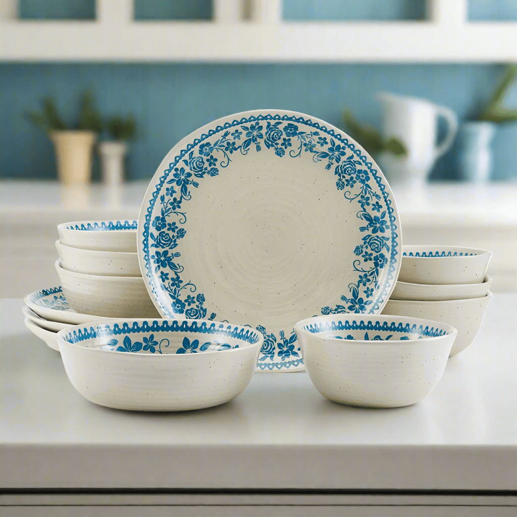 Hayden Blue 12 Piece Dinnerware Set, Service for 4