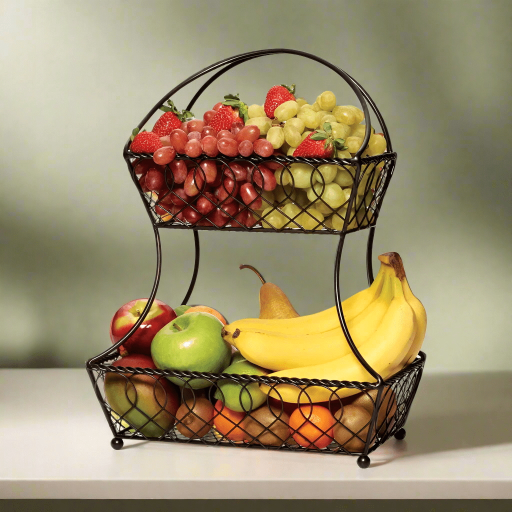 Lattice 2 Tier Fruit Storage Basket