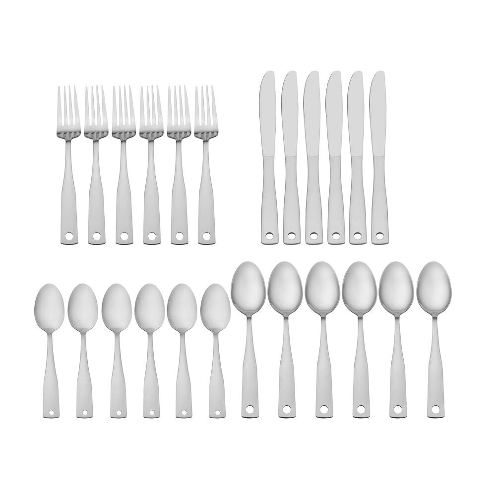 Piccadilly 24 Piece Flatware Set with Caddy, Service for 6