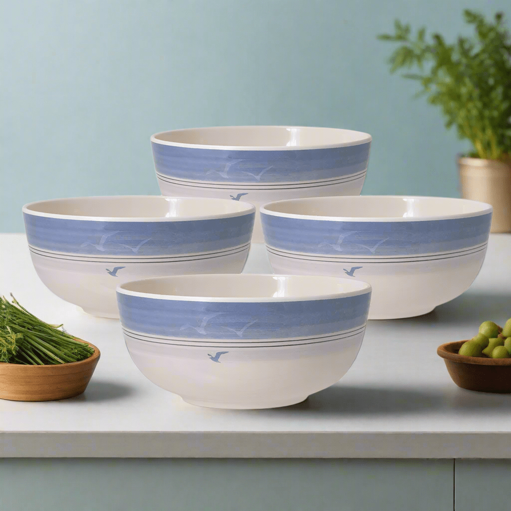 Rio Beach House Set of 4 Outdoor Melamine Cereal Bowls