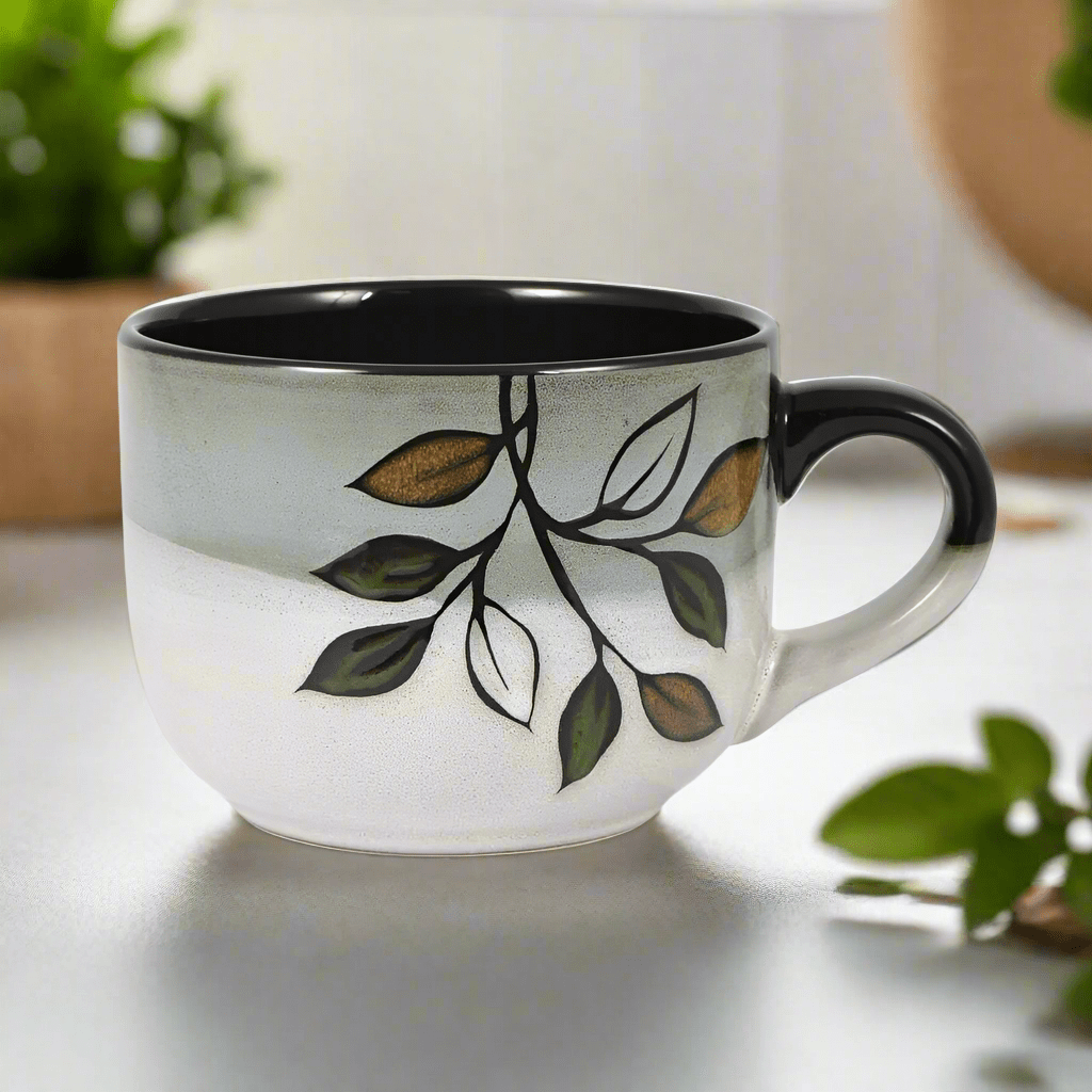 Rustic Leaves Jumbo Soup Mug