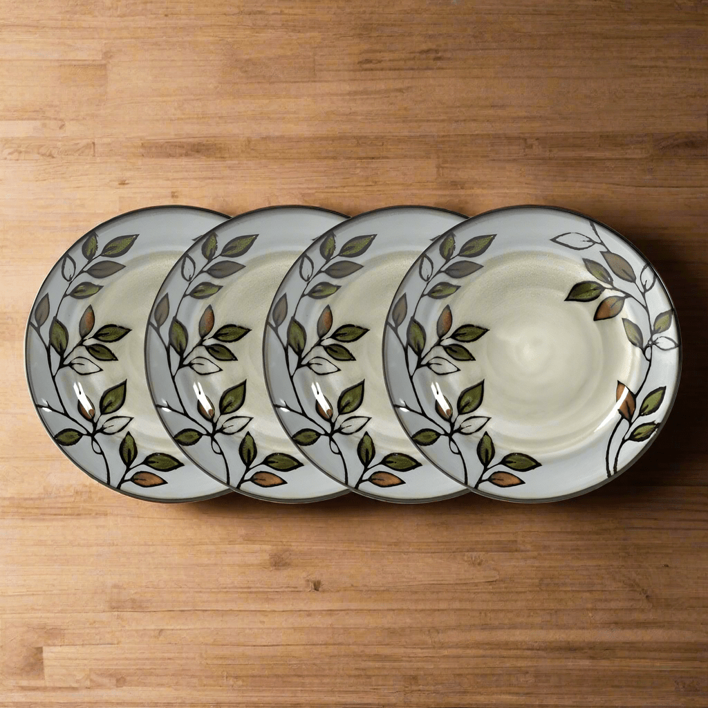 Rustic Leaves Set of 4 Salad Plates