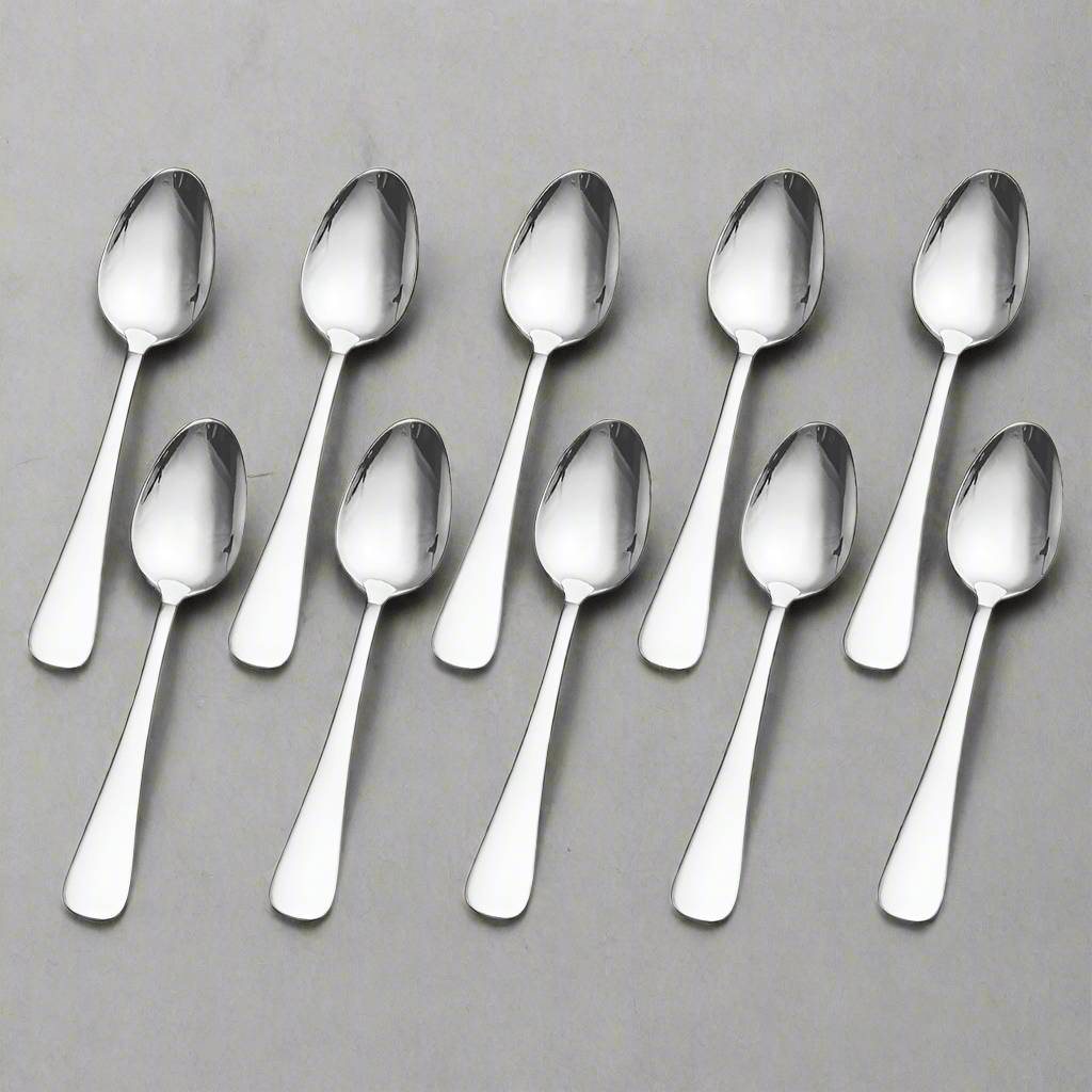 Satin Symmetry Set of 10 Dinner Spoons