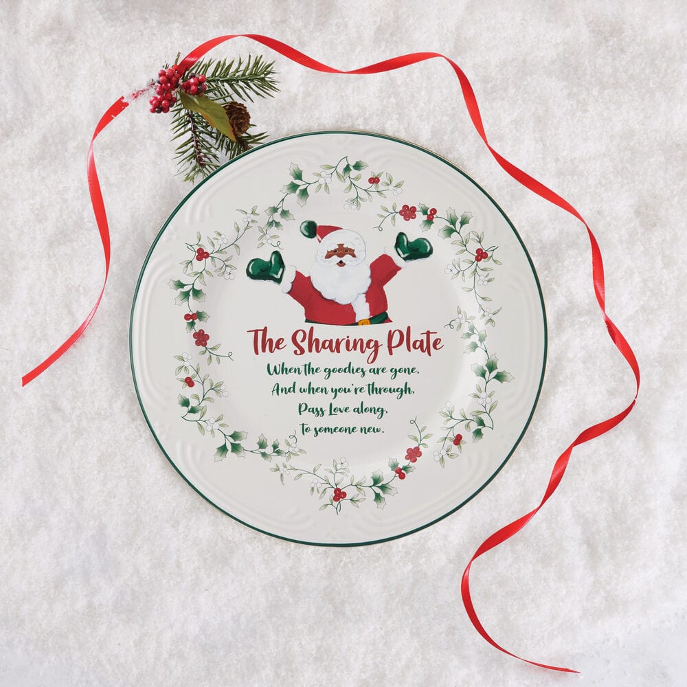 Winterberry® African American Santa Sharing Plate