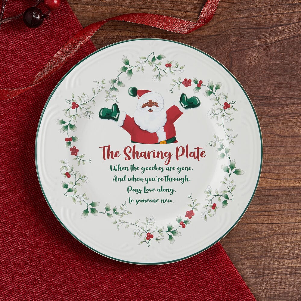 Winterberry® African American Santa Sharing Plate