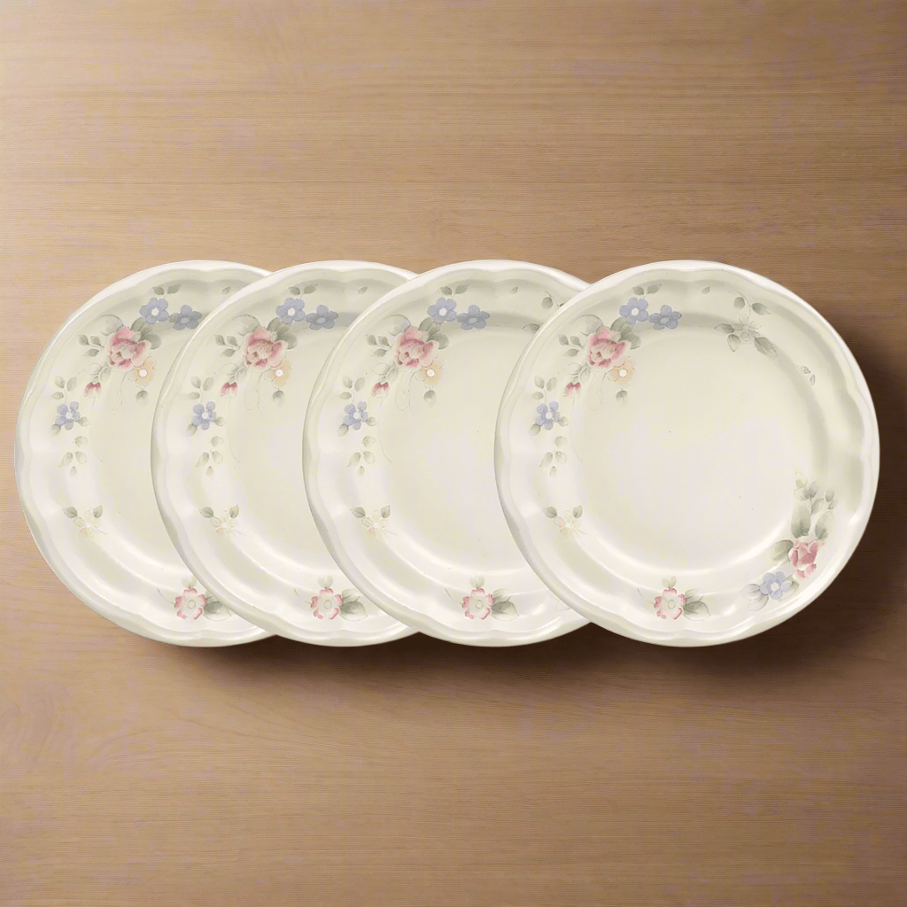 Tea Rose Set of 4 Salad Plates