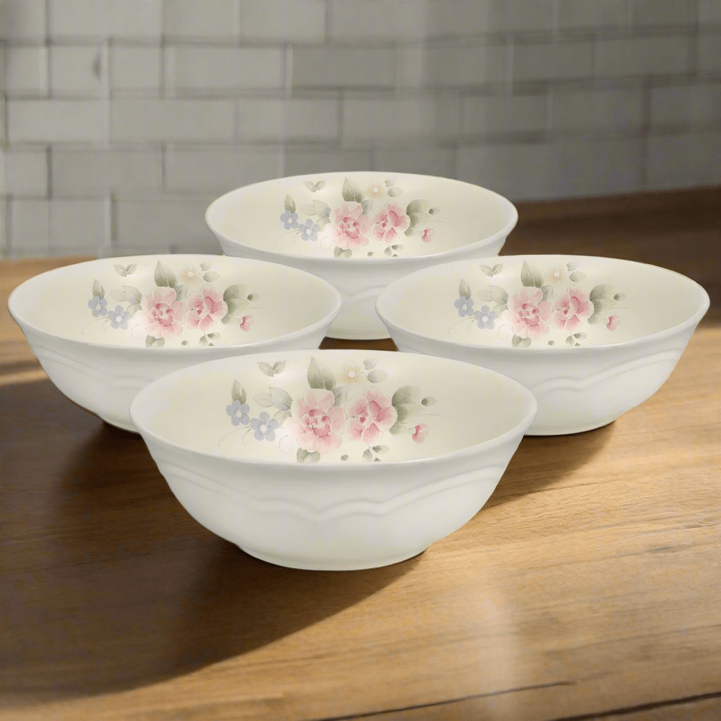 Tea Rose Set of 4 Super Soup Cereal Bowls