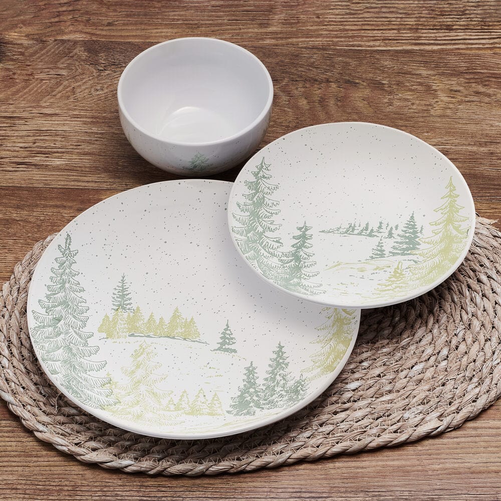 Tranquil Trails 12 Piece Dinnerware Set, Service for 4