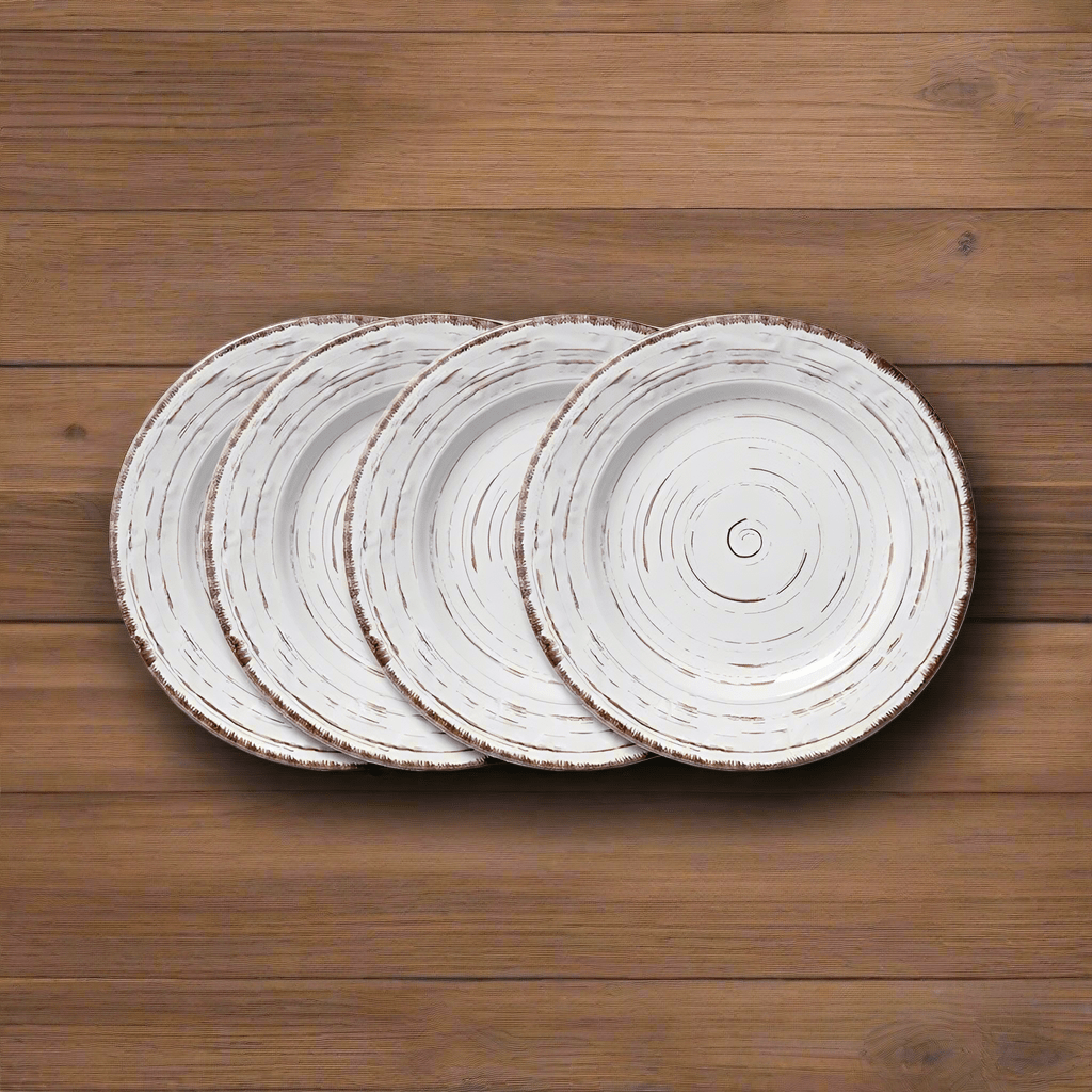 Trellis White Set of 4 Salad Plates