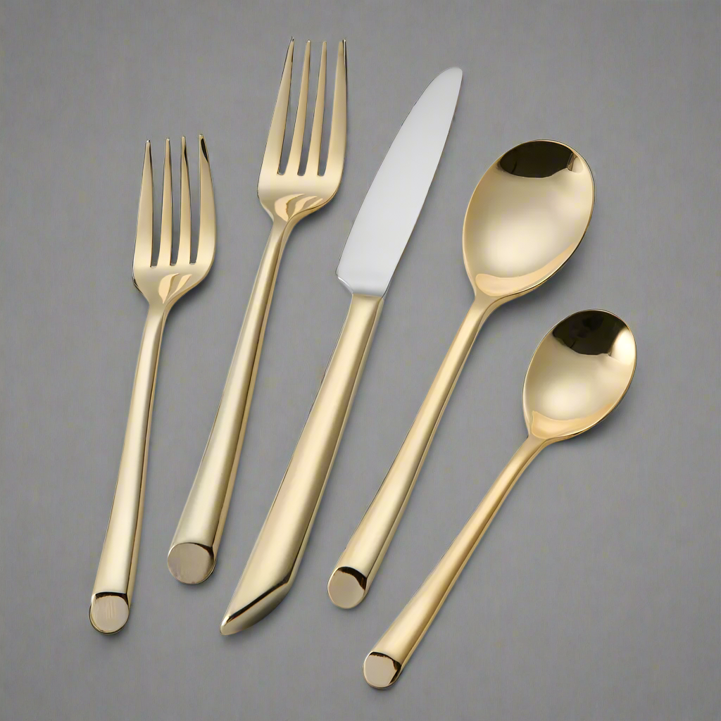 Gold Wave 20 Piece Flatware Set, Service for 4