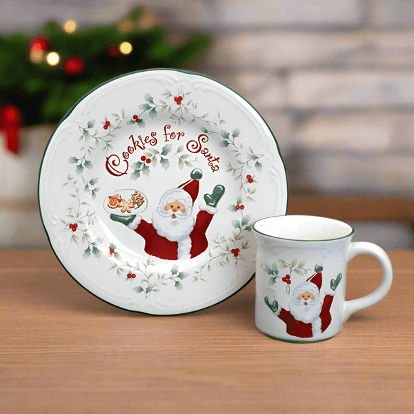 Pfaltzgraff Winterberry 12 Days of Christmas Dessert Plates with 2024 Box