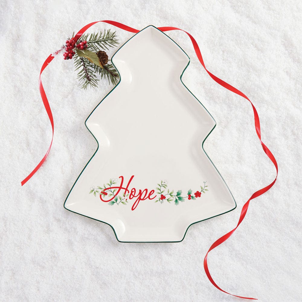 Winterberry® Hope Christmas Tree Plate