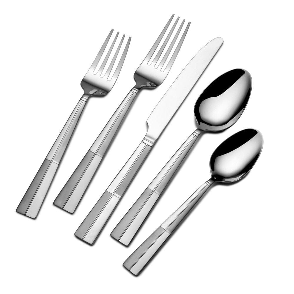 Arabesque Frost 42 Piece Flatware Set with Caddy, Service for 8