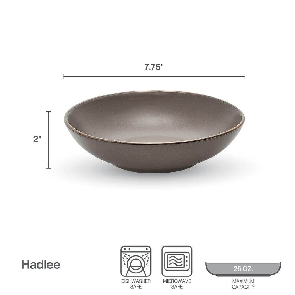 Hadlee Grey Set of 4 Pasta Bowls